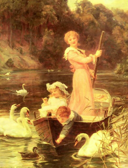 Frederick Morgan – A Day On The River 140x187 Canvas