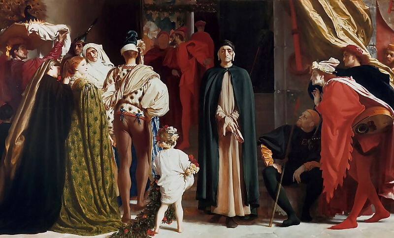 Frederic Leighton - Dante in Exile 45x60 Canvas