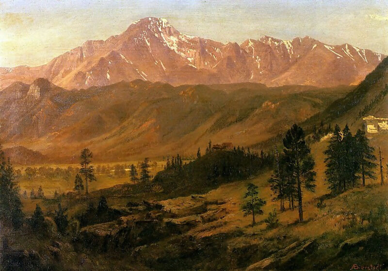 Albert Bierstadt - Pikes Peak 45x60 Canvas