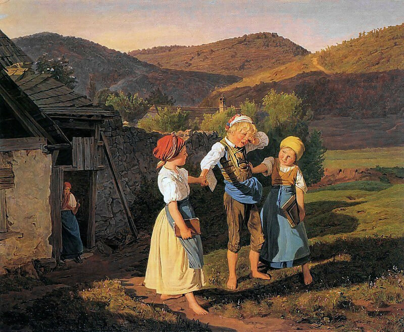 Ferdinand Georg Waldmüller The Stubborn Disciple 50X40 Canvas