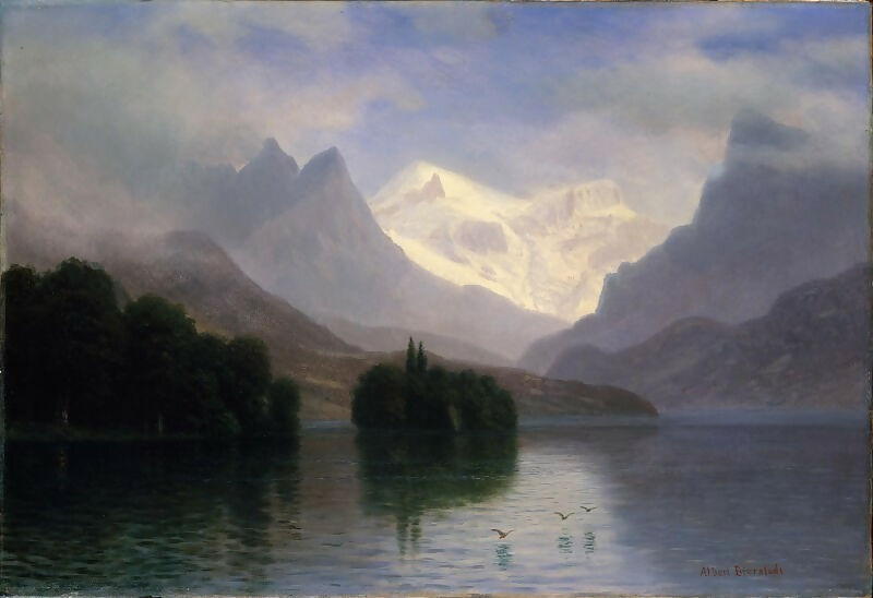 The Metropolitan Museum of Art Part 3 Albert Bierstadt Mountain Landscape 140x187 Canvas