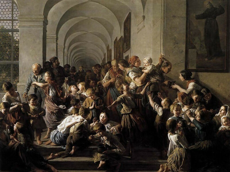 Ferdinand Georg Waldmüller – Monastic Soup 45x60 Canvas