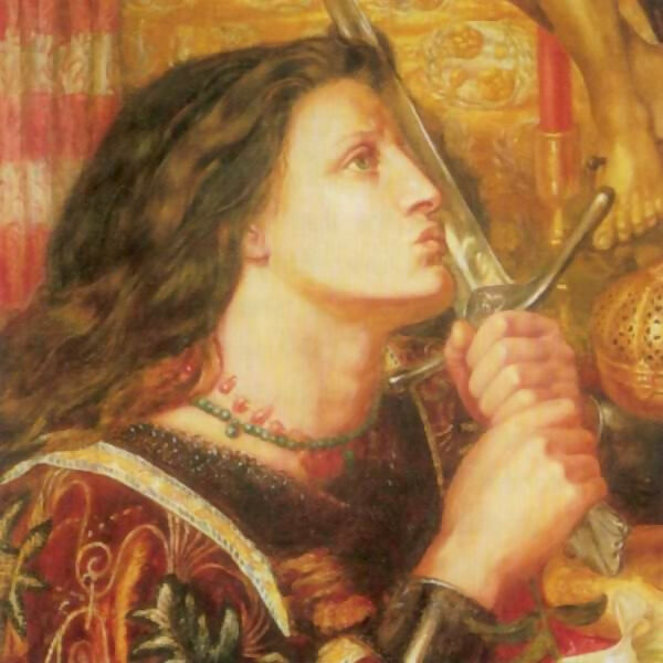 Dante Gabriel Rossetti joan of Arc Kissing the Sword of Liberation 45x60 Canvas