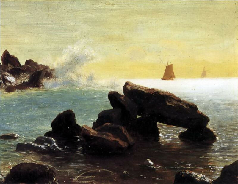 Albert Bierstadt - Farralon Islands California 90x120 Canvas