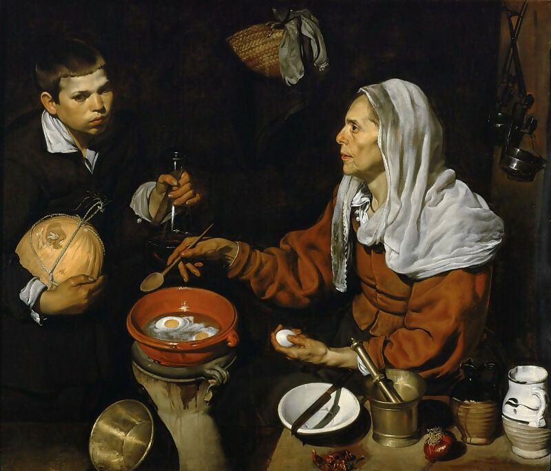 Diego Rodriguez de Silva and Velazquez – The Old Cook 70x100 Canvas