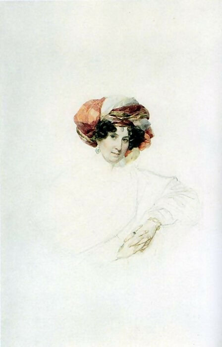 KarlPavlovichBryullov–PortraitofanUnknownWomaninaTurban.Around1830 140x187 Canvas