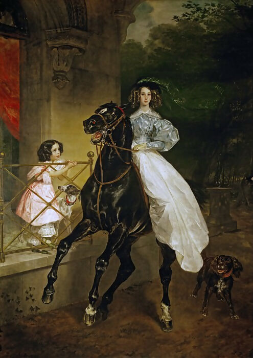 KarlPavlovichBryullov–Horsewoman 45x60 Canvas