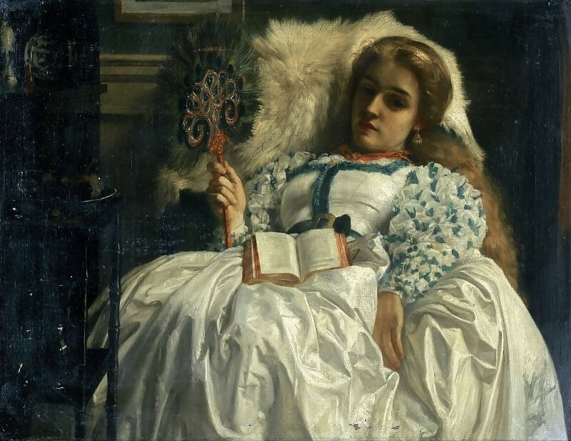Edward John Poynter - The Peacock Fan 90x120 Canvas
