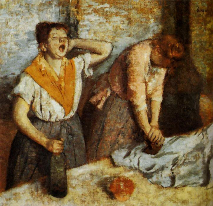Edgar Degas - Woman Ironing 70x100 Canvas