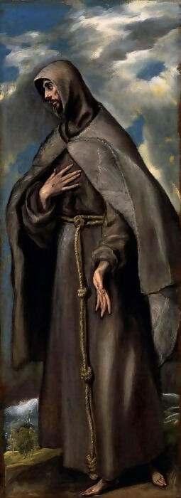 El Greco - Saint Francis of Assisi 140x187 Canvas