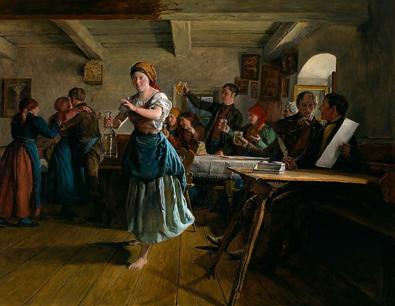 Ferdinand Georg Waldmüller - Beginning of the Dance 50X40 Canvas