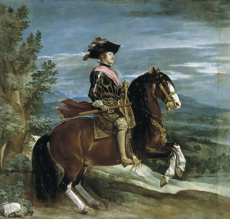 Diego Rodriguez de Silva y Velazquez – Equestrian Portrait of Philip IV 90x120 Canvas