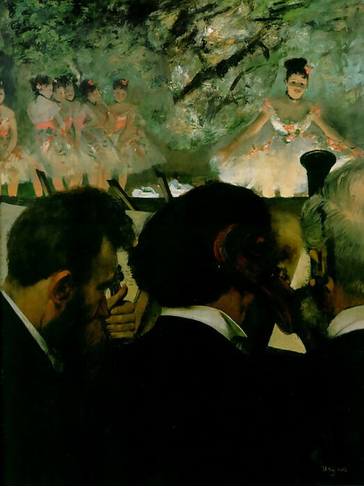 Edgar Degas - Theatrical Orchestra (fragment) 70x100 Canvas
