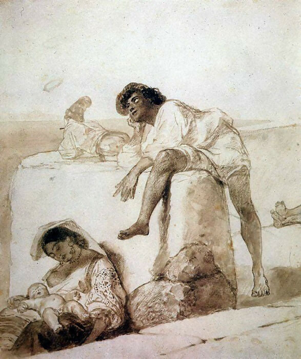 KarlPavlovichBryullov-AtNoon.1851-1852 140x187 Canvas