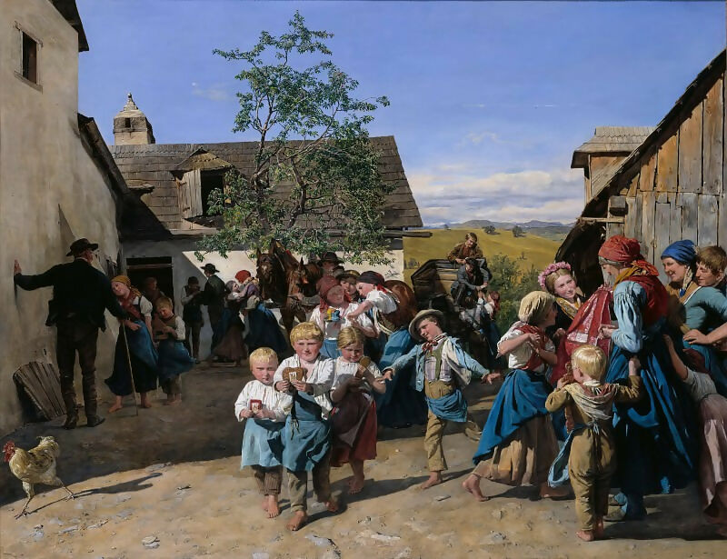 Ferdinand Georg Waldmüller – Return from the Fair 140x187 Canvas