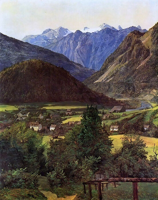 Ferdinand Georg Waldmüller – Dachstein from Sophienplatzs 50X57 Canvas