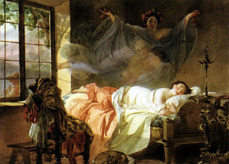 KarlPavlovichBryullov–DreamofaYoungGirlBeforeDawn.1830-1833 45x60 Canvas