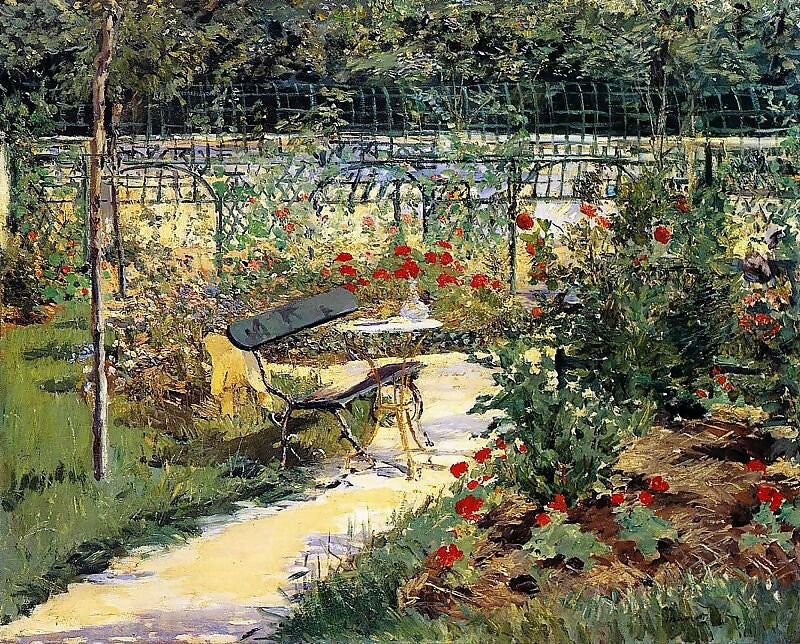 Edouard Manet – The Artist's Garden 50X40 Canvas