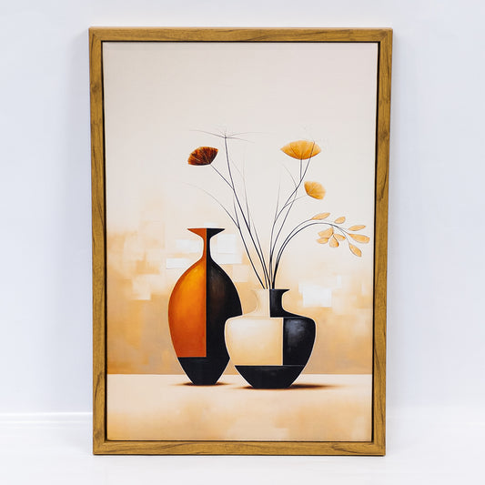 Modern Minimalist Ceramic Vase Canvas Wall Art