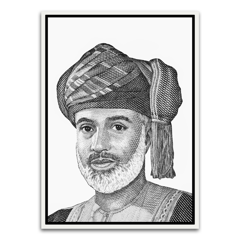 Qaboos White Canvas frame acrylic canvas Frames