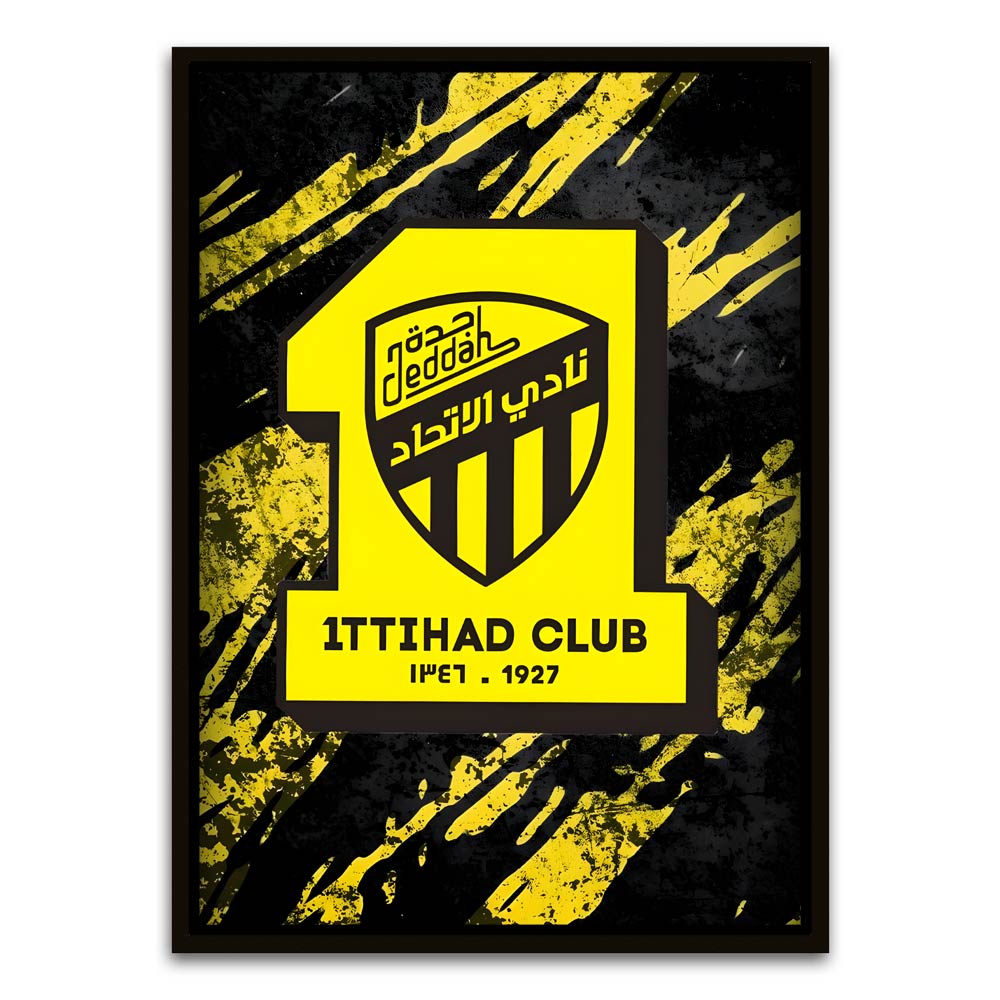 ITTHAD CLUB 10 Black Canvas frame acrylic canvas Frames