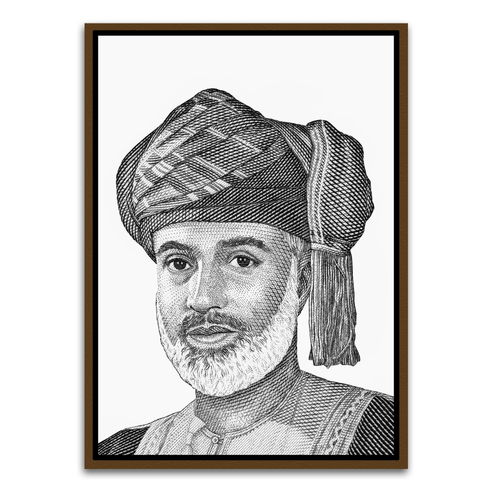 Qaboos Brown Canvas frame acrylic canvas Frames