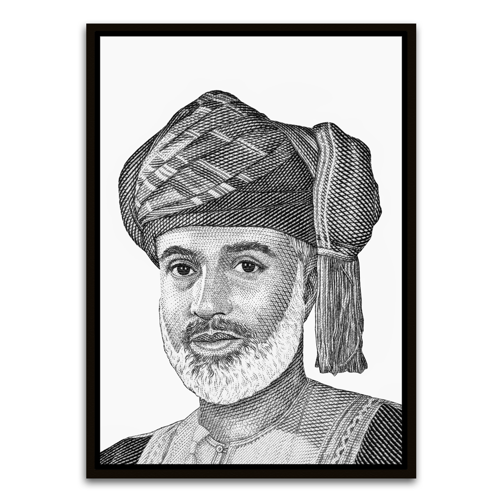 Qaboos Black Canvas frame acrylic canvas Frames