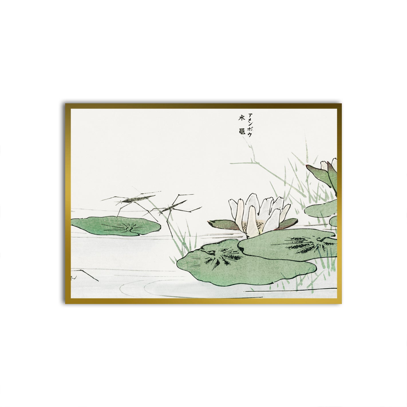 Tranquil Pond Serenity Gold Printed frame acrylic canvas Frames