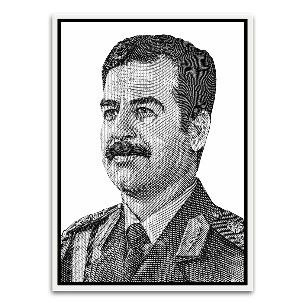 Saddam Hussein White Printed frame acrylic canvas Frames