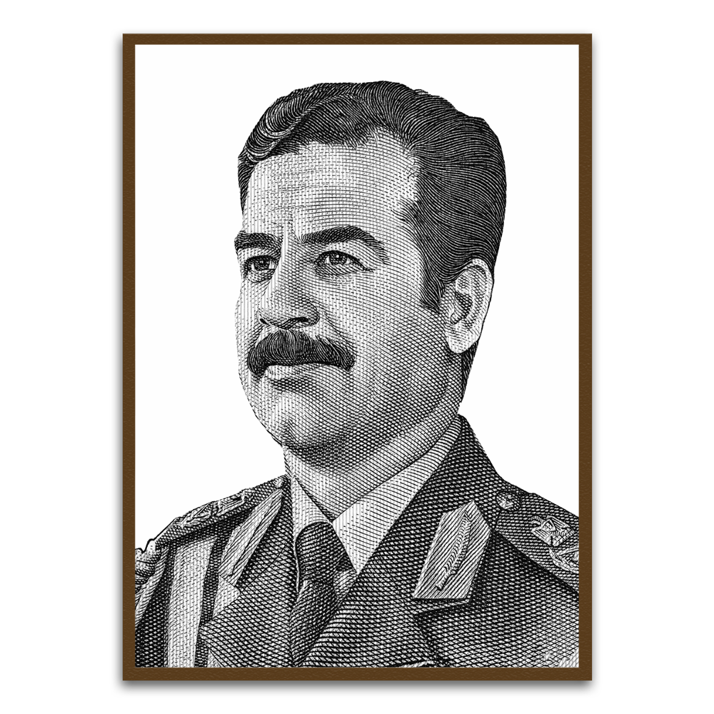 Saddam Hussein Brown Canvas frame acrylic canvas Frames