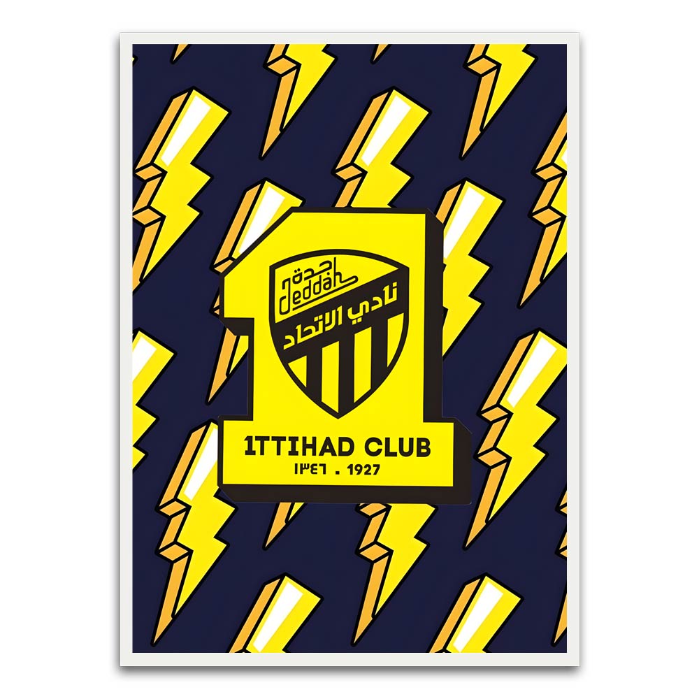 ITTHAD CLUB 11 White Printed frame acrylic canvas Frames