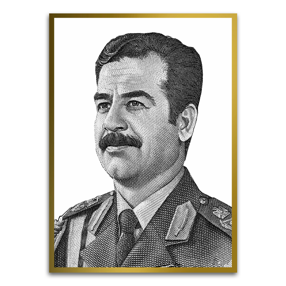 Saddam Hussein Gold Canvas frame acrylic canvas Frames