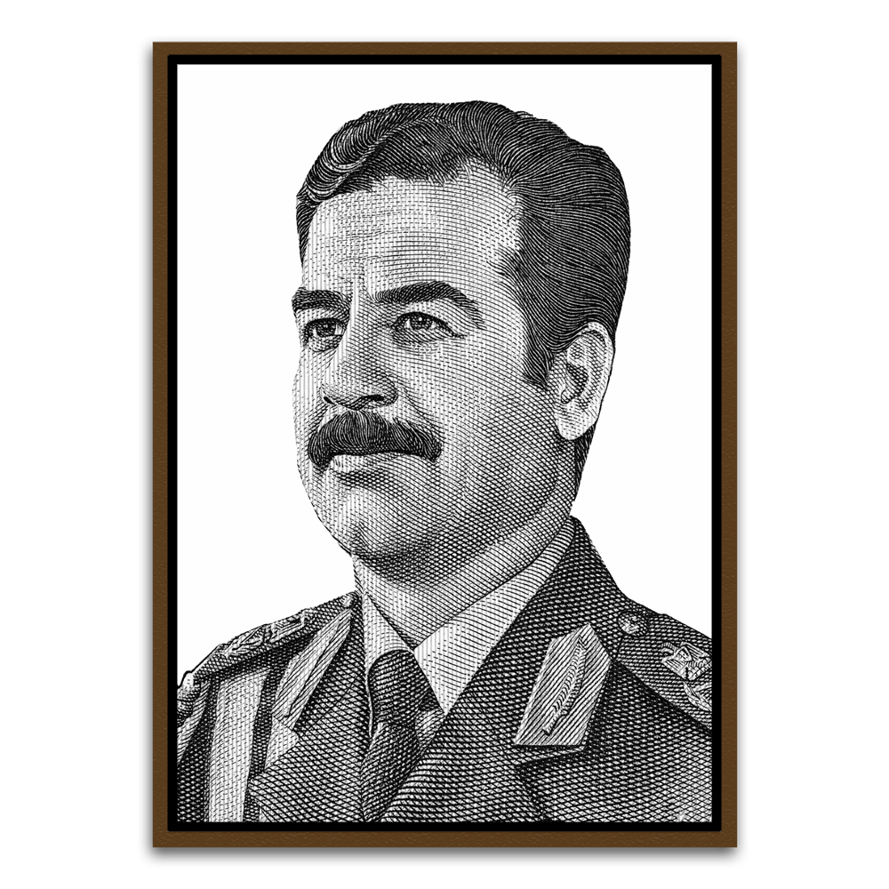 Saddam Hussein Brown Printed frame acrylic canvas Frames