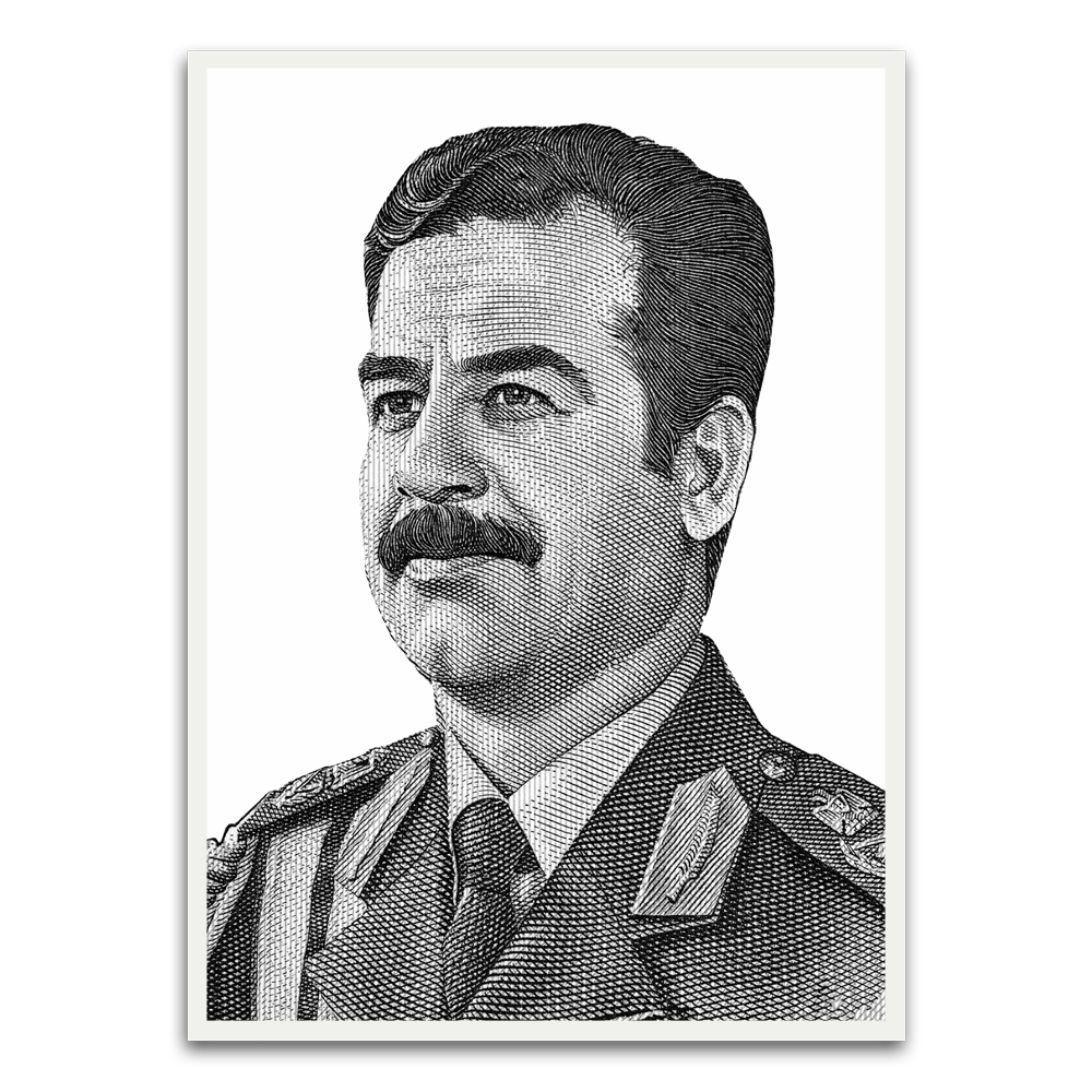 Saddam Hussein White Canvas frame acrylic canvas Frames