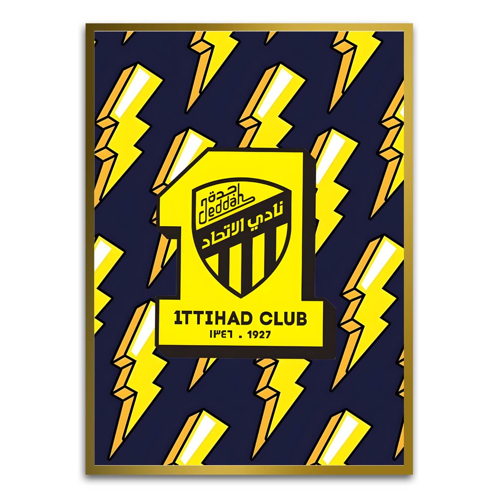 ITTHAD CLUB 11 Gold Printed frame acrylic canvas Frames