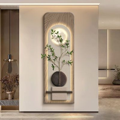 Luxury Wooden Wall Art – LED-Illuminated Modern Decor