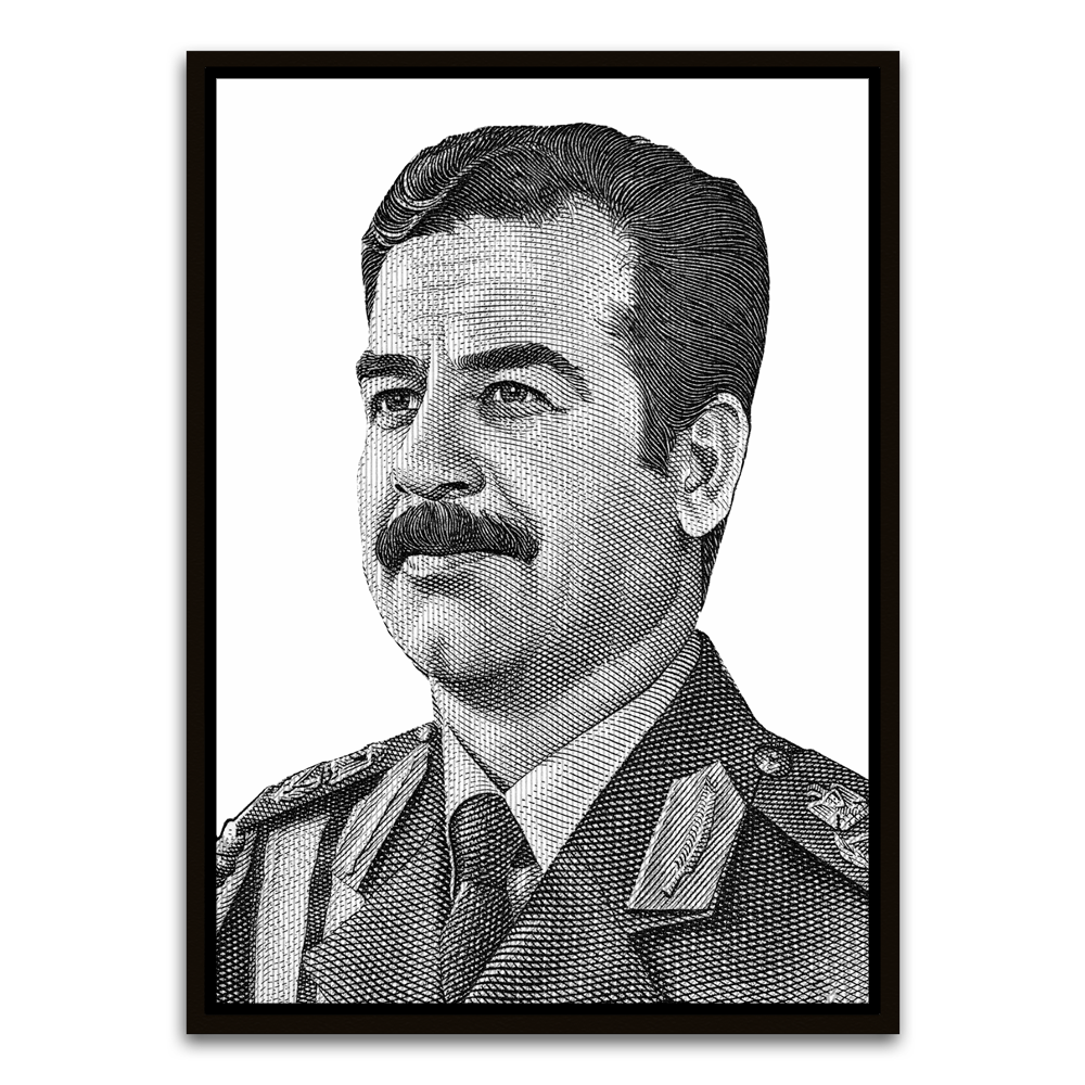 Saddam Hussein Black Printed frame acrylic canvas Frames