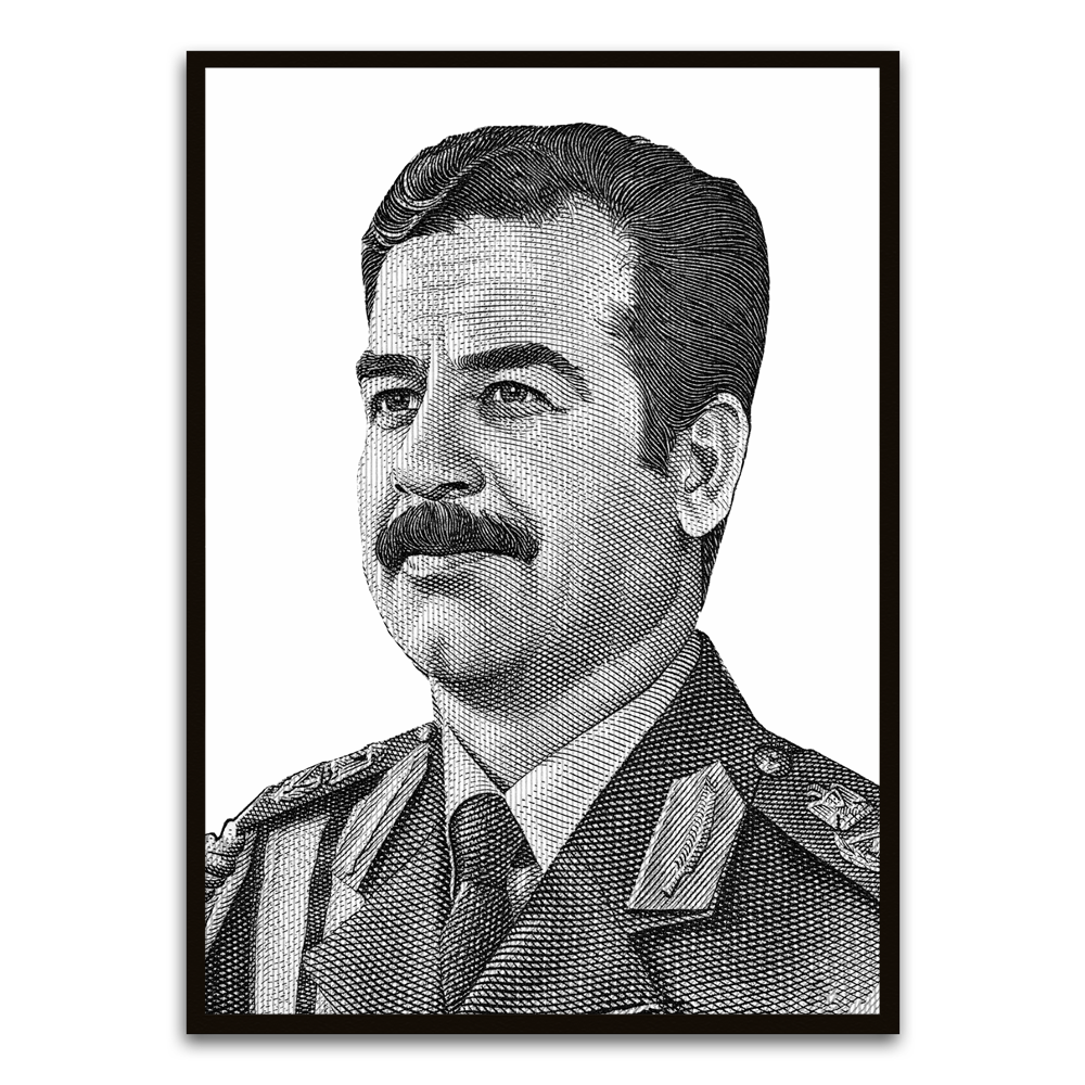 Saddam Hussein Black Canvas frame acrylic canvas Frames