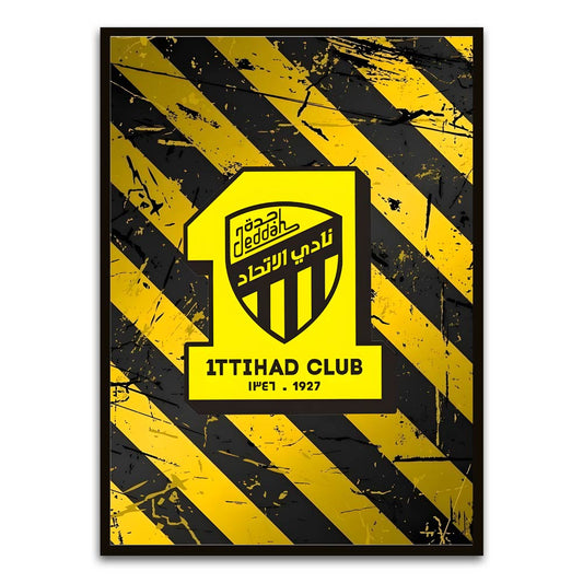 ITTHAD CLUB 12 Black Printed frame acrylic canvas Frames