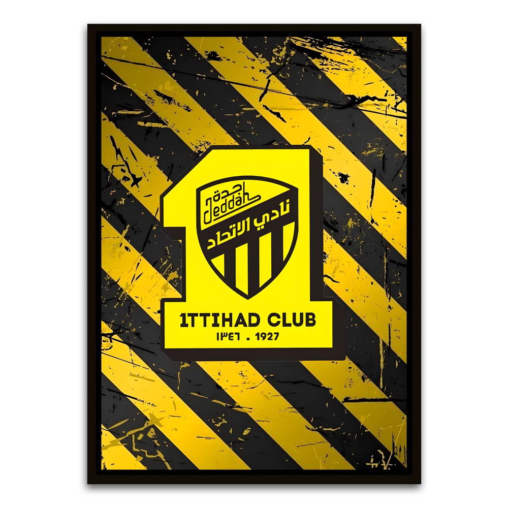 ITTHAD CLUB 12 Black Canvas frame acrylic canvas Frames