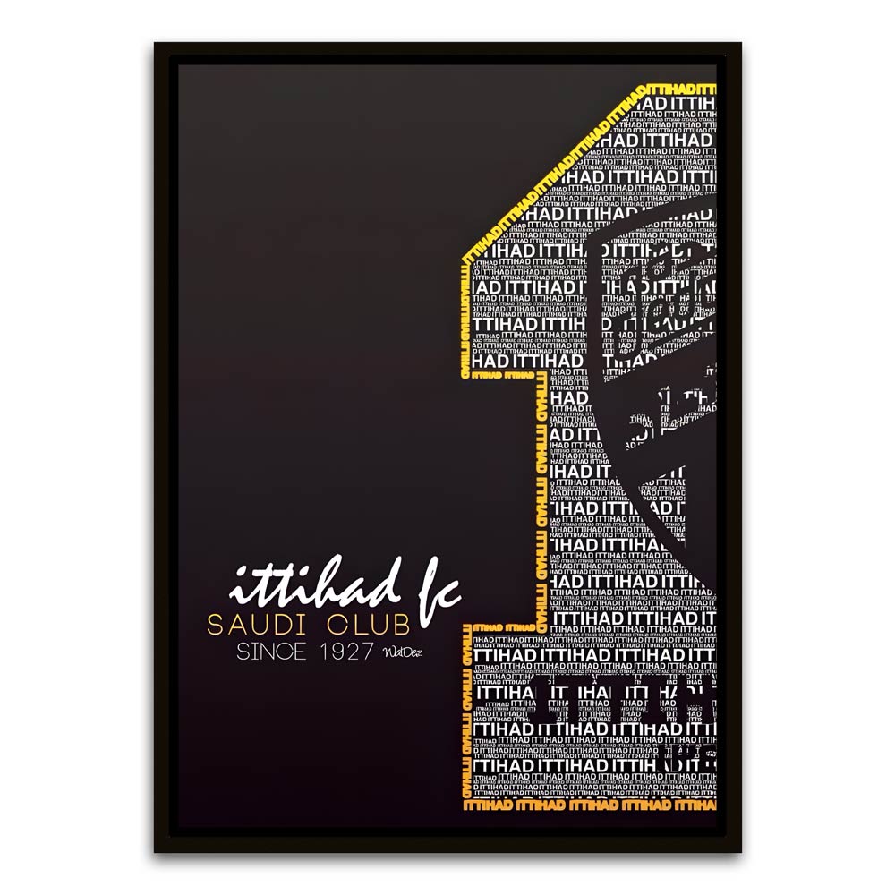 ITTHAD CLUB 13 Black Canvas frame acrylic canvas Frames