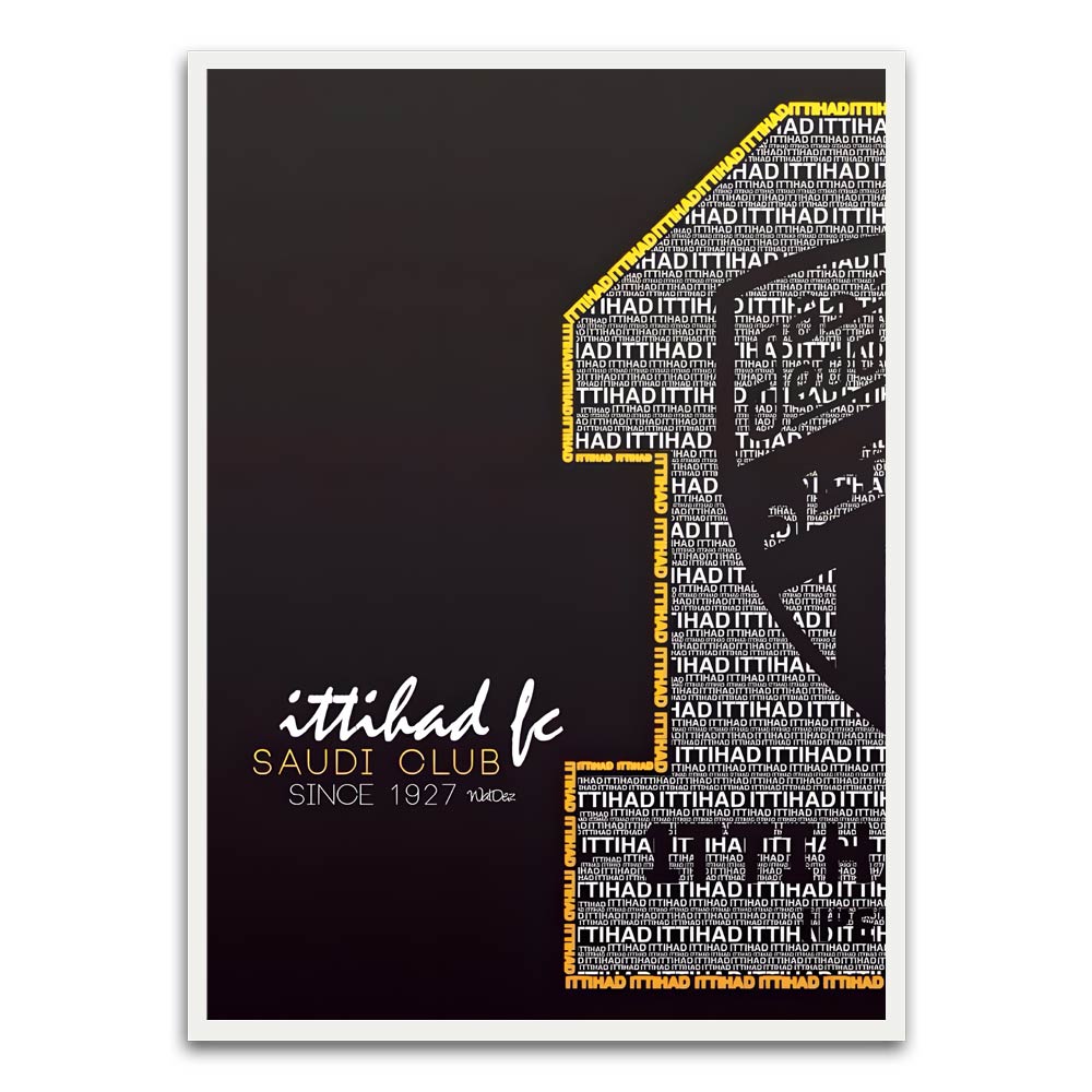 ITTHAD CLUB 13 White Printed frame acrylic canvas Frames