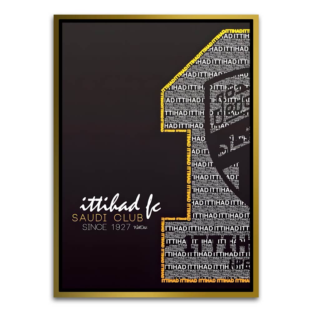 ITTHAD CLUB 13 Gold Canvas frame acrylic canvas Frames