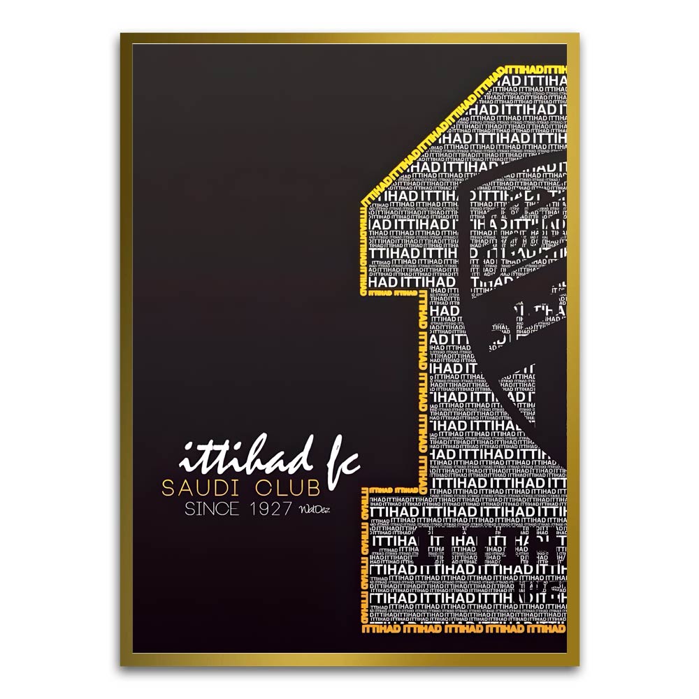 ITTHAD CLUB 13 Gold Printed frame acrylic canvas Frames