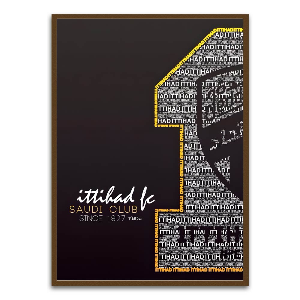 ITTHAD CLUB 13 Brown Printed frame acrylic canvas Frames