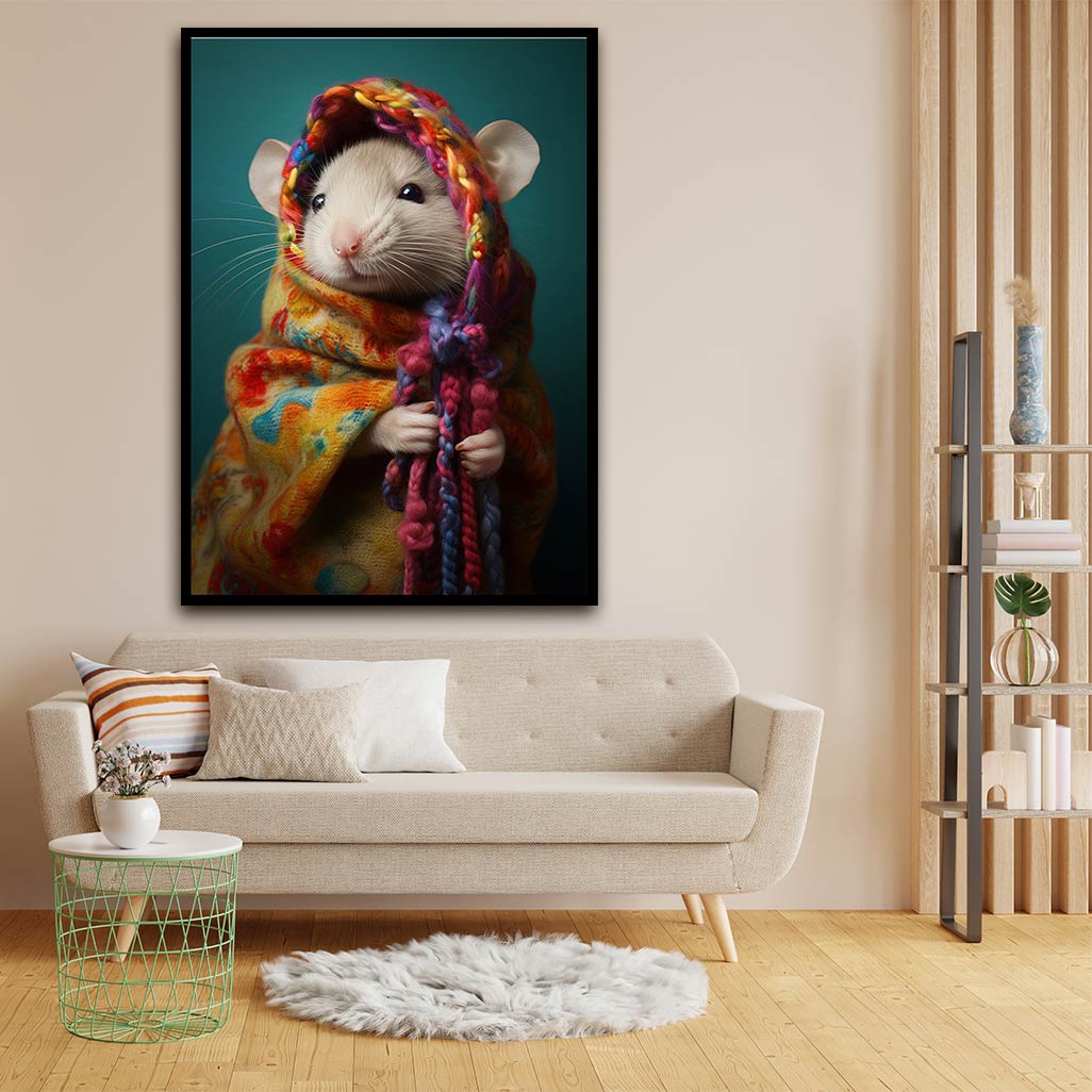 Cuttie rat acrylic canvas Frames