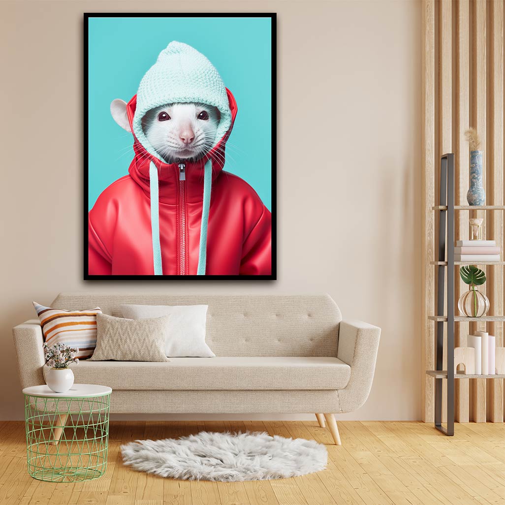 Rat Wearing acrylic canvas Frames