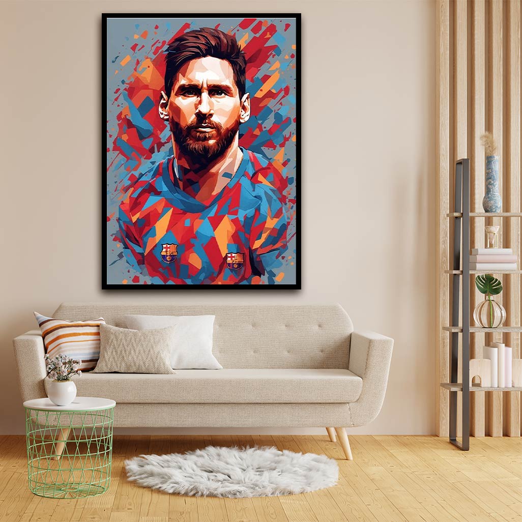 Messi poster acrylic canvas Frames