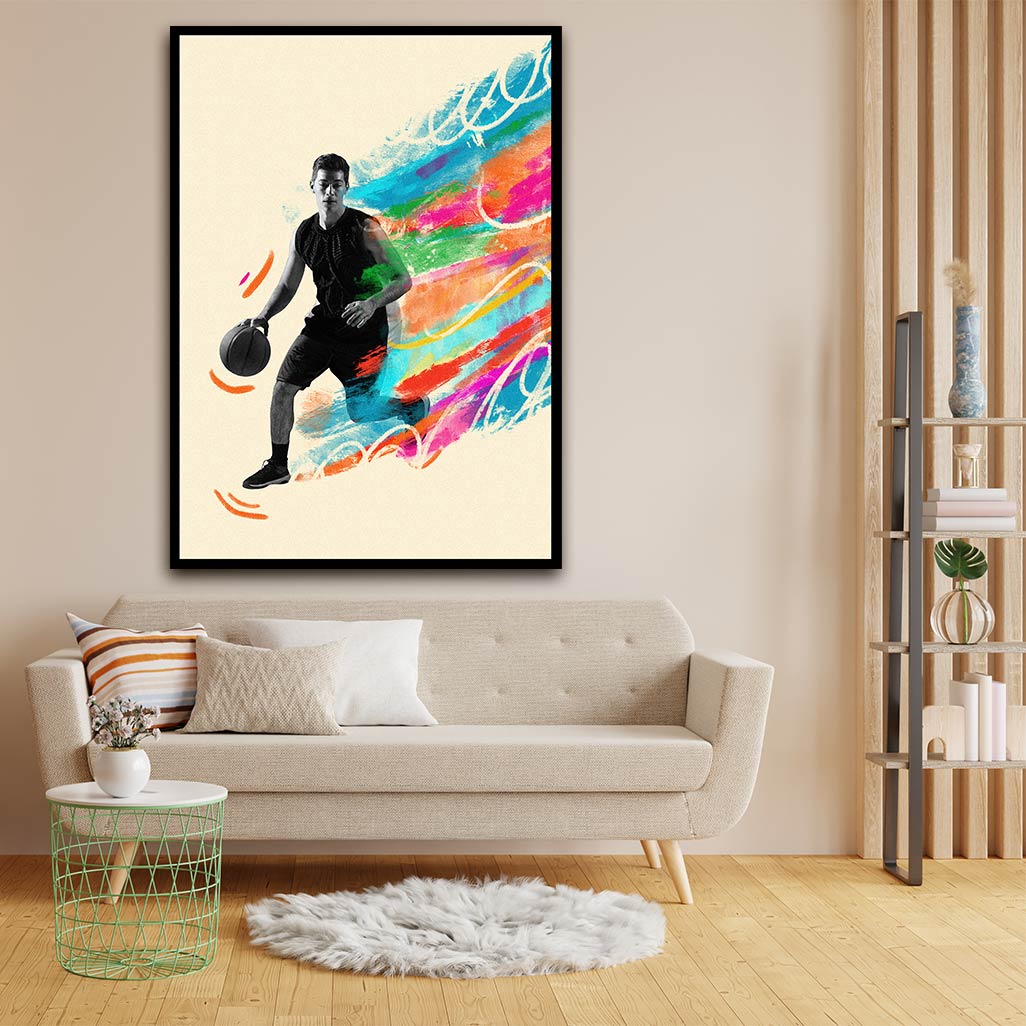 Basket ball placeholder acrylic canvas Frames