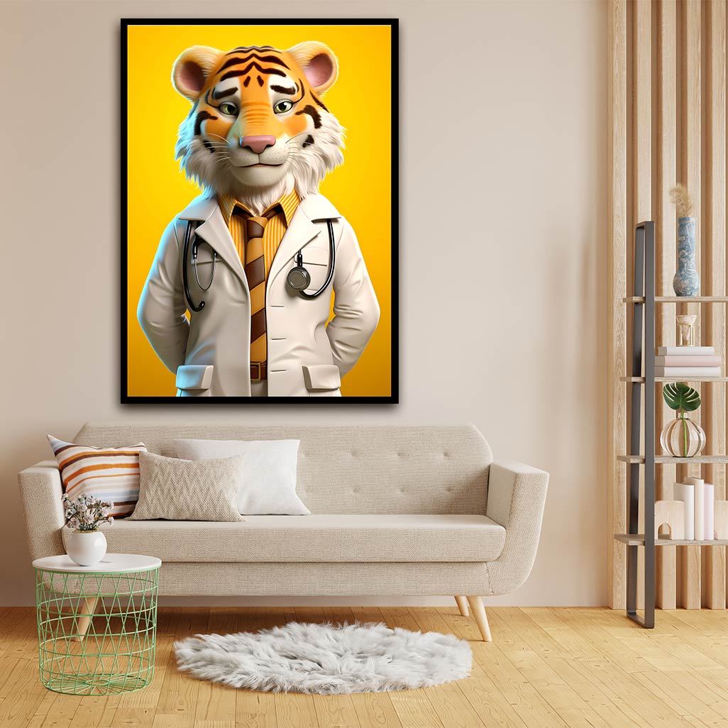 Doctor - Tiger acrylic canvas Frames